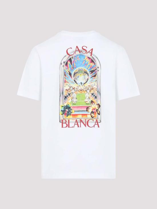 26SS 카사블랑카 반팔 티셔츠 MSS26JTS00115 White - CASABLANCA
