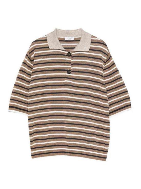 26SS 브루넬로 쿠치넬리 폴로 티셔츠 M1T272305CMG26 Brown