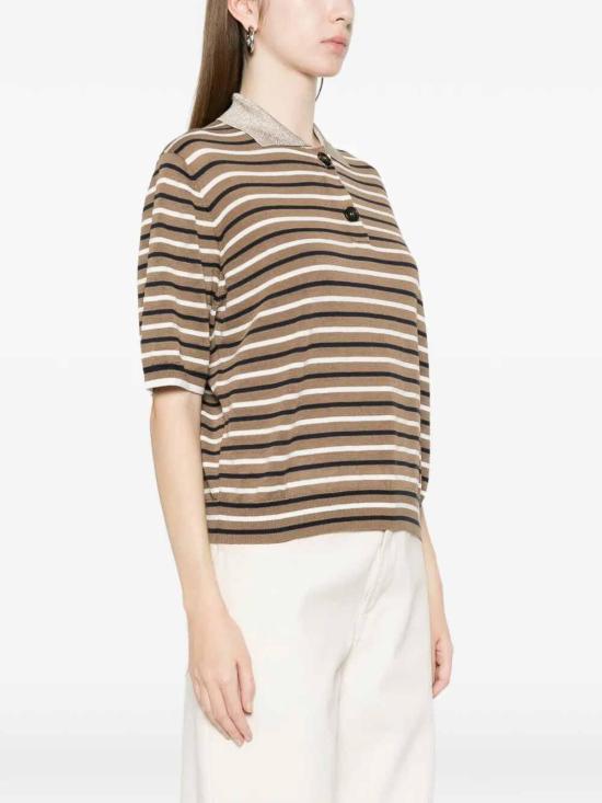 26SS 브루넬로 쿠치넬리 폴로 티셔츠 M1T272305CMG26 Brown - BRUNELLO CUCINELLI