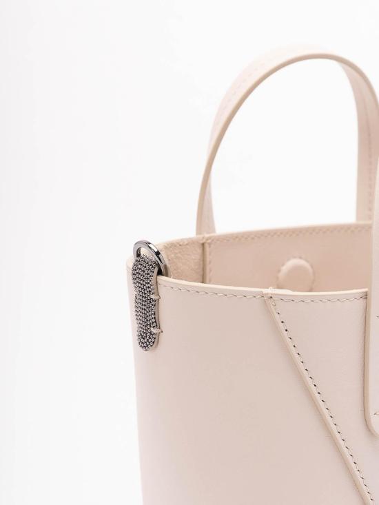 26SS 브루넬로 쿠치넬리 카프스킨 BC Duo 미니 백 모닐레 장식 MBXAD2675C8922 White - BRUNELLO CUCINELLI