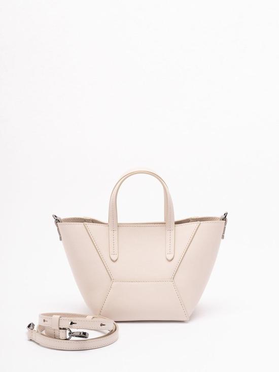 26SS 브루넬로 쿠치넬리 카프스킨 BC Duo 미니 백 모닐레 장식 MBXAD2675C8922 White - BRUNELLO CUCINELLI