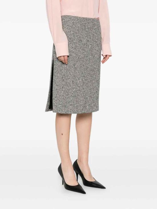 25FW 구찌 코튼 울 물리네 스커트 846316ZATW19024 Grey - GUCCI