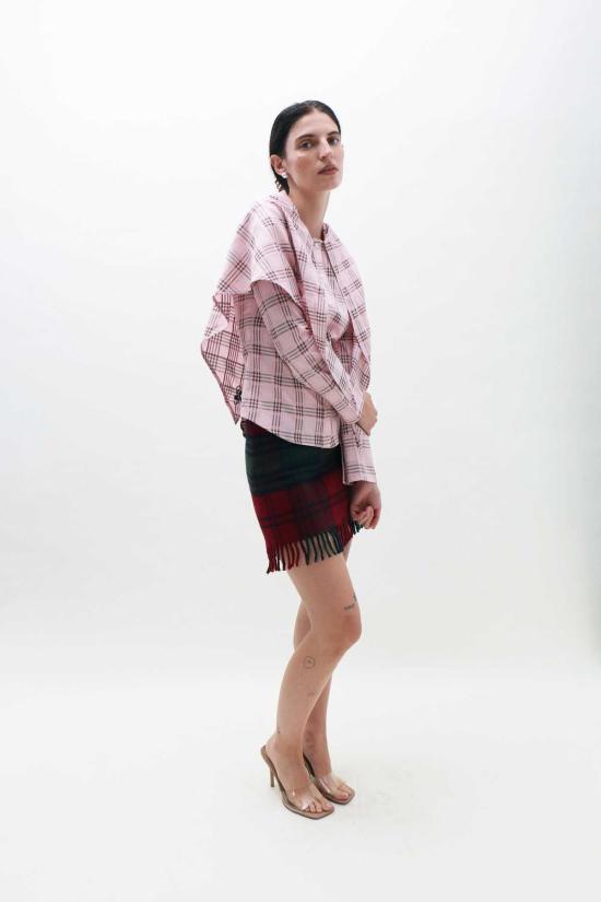  레이브 리뷰 블라우스 극찬 리뷰 Anne Top Pink Plaid - RAVE REVIEW