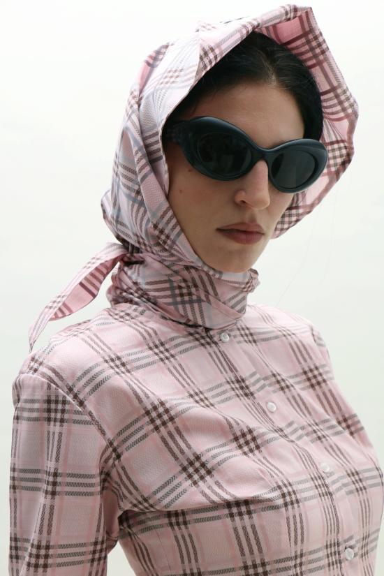  레이브 리뷰 블라우스 극찬 리뷰 Anne Top Pink Plaid - RAVE REVIEW