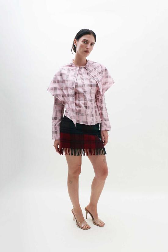  레이브 리뷰 블라우스 극찬 리뷰 Anne Top Pink Plaid - RAVE REVIEW