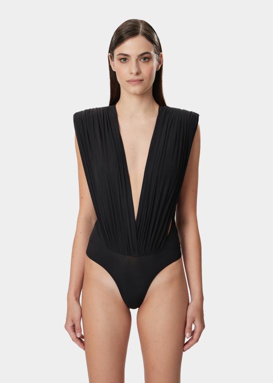 26SS 아마주인 바디수트 티셔츠 12NIKUDB DEEPBLACK Nero - AMAZUIN