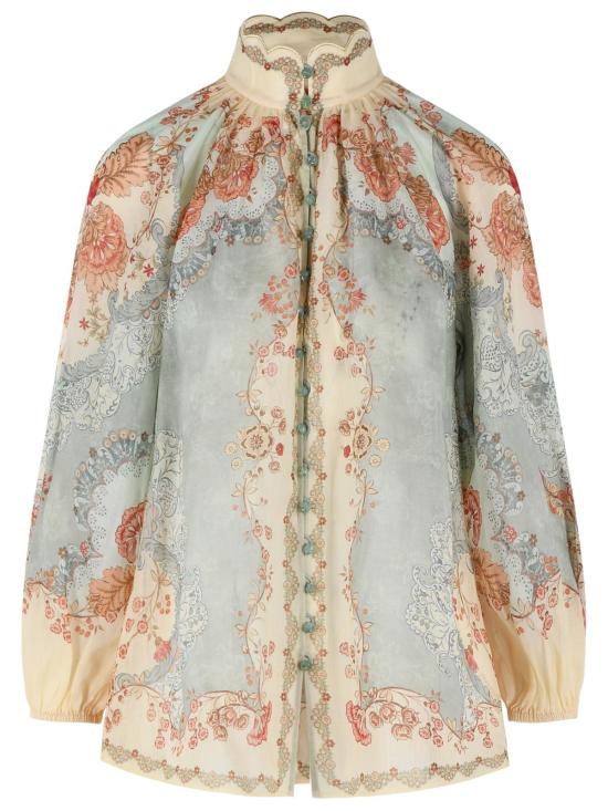 26SS 짐머만 블라우스 4273TRS263WALLPAPER FLORAL MINT Multicolor