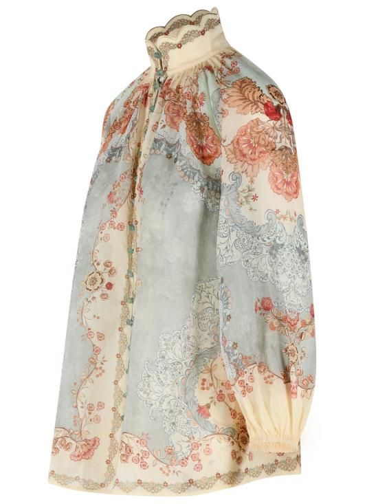 26SS 짐머만 블라우스 4273TRS263WALLPAPER FLORAL MINT Multicolor - ZIMMERMANN
