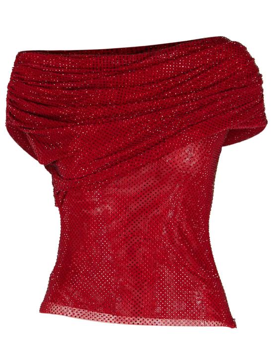 26SS 셀프 포트레이트 민소매 티셔츠 RS26 002TA BUBURGUNDY Bordeaux