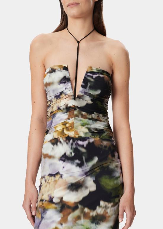 26SS 아마주인 미디 원피스 12NATUFF FADEDFLORAL Fantasia - AMAZUIN