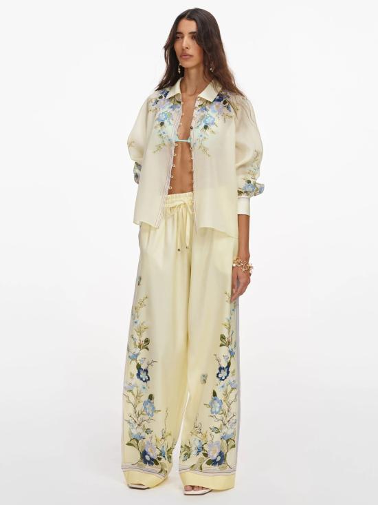 26SS 셀프 포트레이트 팬츠 AC26025PY YELLOW Yellow - SELF PORTRAIT