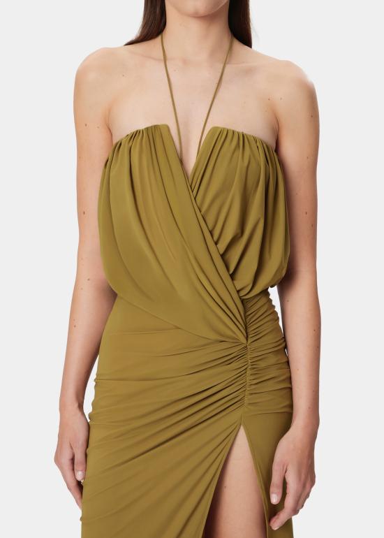 26SS 아마주인 미디 원피스 12GISUKG KHAKIGREEN Green - AMAZUIN