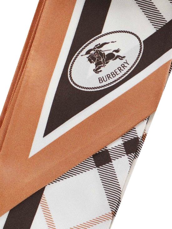  버버리 머플러/스카프 체크 실크 스카프 페블 화이트 - BURBERRY