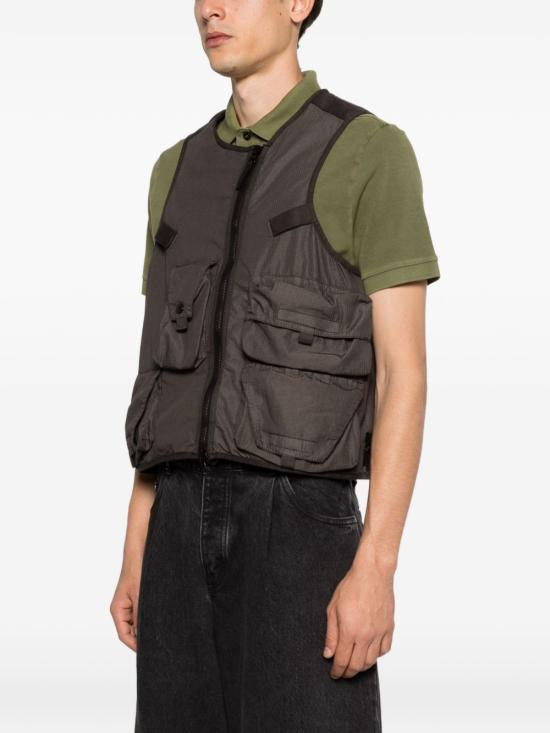 26SS 스톤 아일랜드 베스트 G100006 S0318V0065 Brown - STONE ISLAND