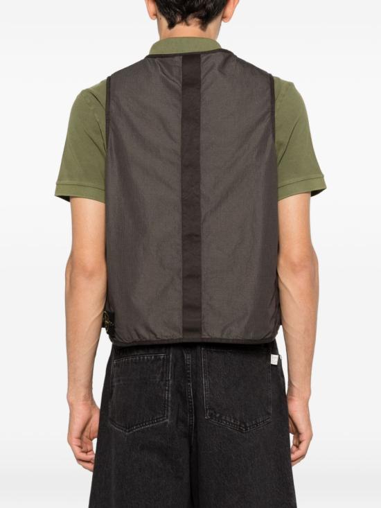 26SS 스톤 아일랜드 베스트 G100006 S0318V0065 Brown - STONE ISLAND