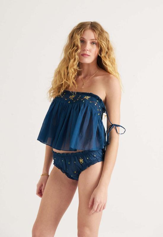  Loup Charmant 팬티  루 샤르망 시그니처 블루머 부케 자수 장식 - LOUP CHARMANT