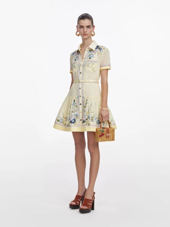 26SS 셀프 포트레이트 미디 원피스 AC26002SY YELLOW Yellow - SELF PORTRAIT