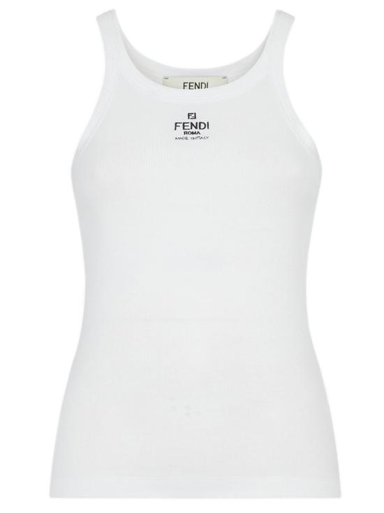 26SS 펜디 코튼 탑 FS7966ANQM F0ZNM Bianco