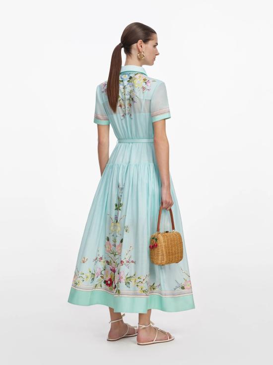 26SS 셀프 포트레이트 미디 원피스 AC26002MG GREEN Green - SELF PORTRAIT