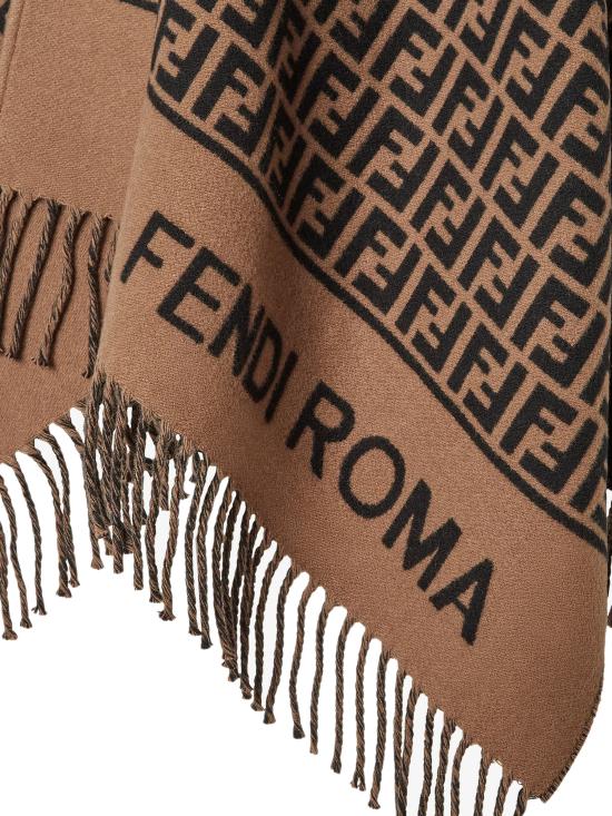 26SS 펜디 캐시미어 판초 FXX723AQCW F0QE1 Brown - FENDI