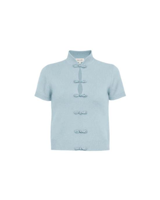  사우 리 스웨터 아스펜 캐시미어 탑  블루 애쉬 - SAU LEE