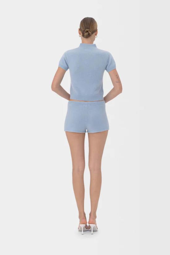  사우 리 스웨터 아스펜 캐시미어 탑  블루 애쉬 - SAU LEE