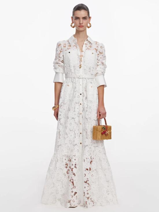 26SS 셀프 포트레이트 미디 원피스 AC26028XW WHITE White