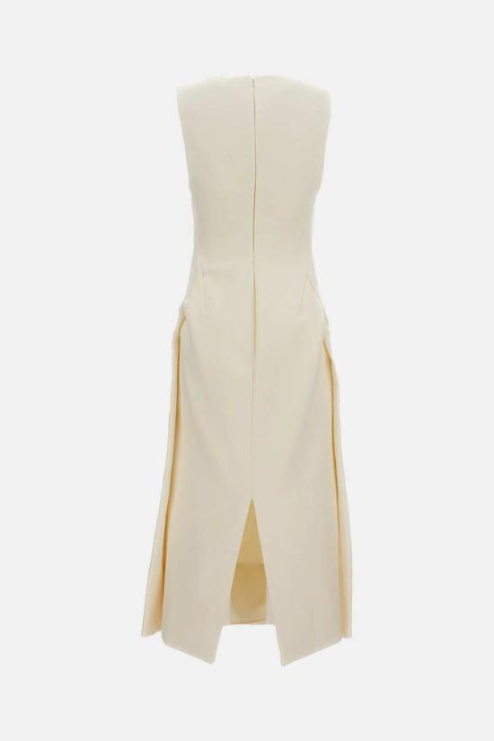  자크뮈스 롱 원피스 타블리에 드레스 화이트 - JACQUEMUS