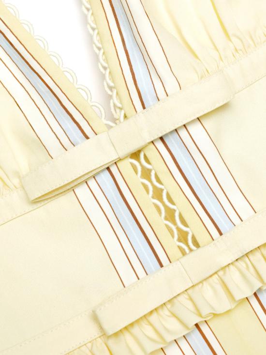 26SS 셀프 포트레이트 미디 원피스 AC26012MY YELLOW Yellow - SELF PORTRAIT