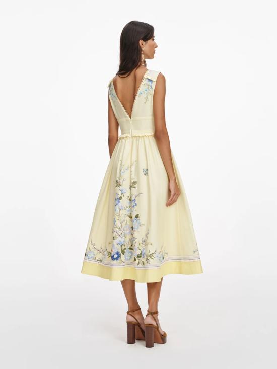 26SS 셀프 포트레이트 미디 원피스 AC26012MY YELLOW Yellow - SELF PORTRAIT