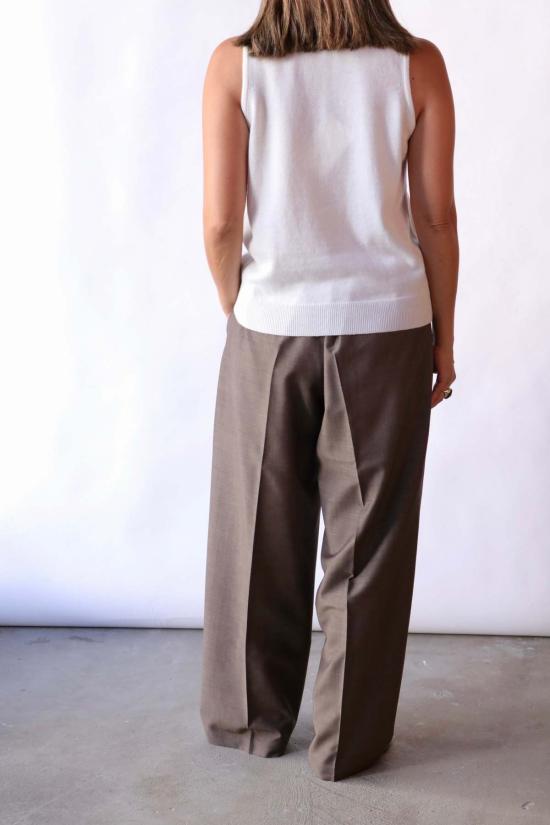  코데라 스트레이트 팬츠 테일러링 모헤어 버튼 팬츠 - CORDERA