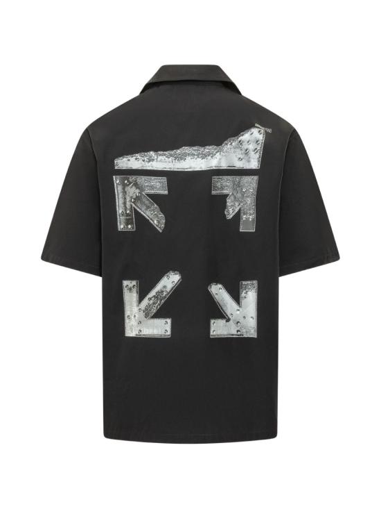 26SS 오프화이트 반팔 셔츠 OMGG01FS26FAB00300 001 Black - OFF WHITE