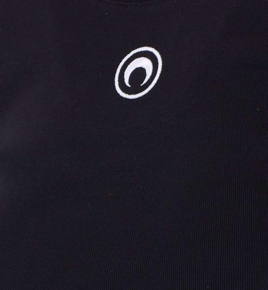  마린세르 반팔 티셔츠 마린 세르 문 로고 베이비핏 티셔츠 블랙 - MARINE SERRE