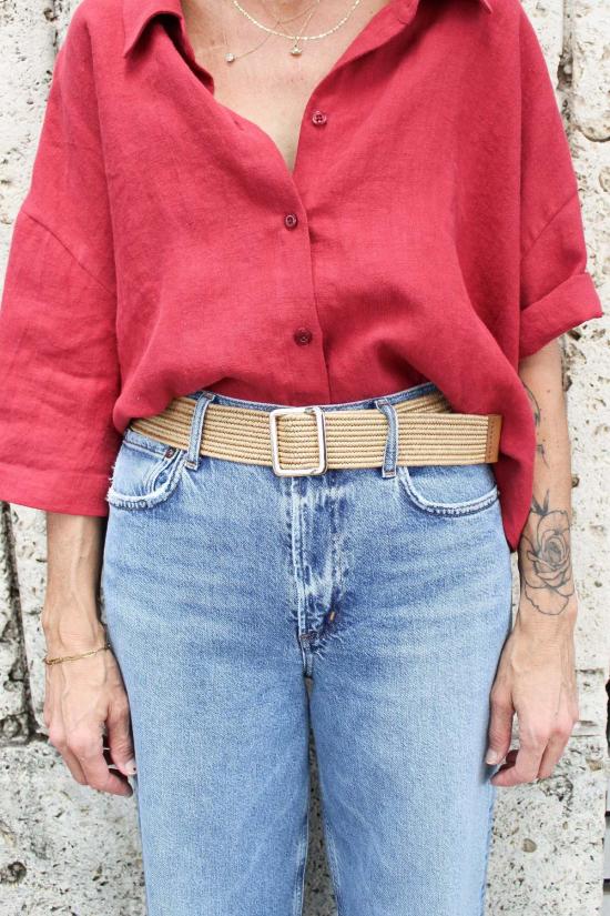  리비아나 콘티 레귤러 벨트 피비아  내츄럴