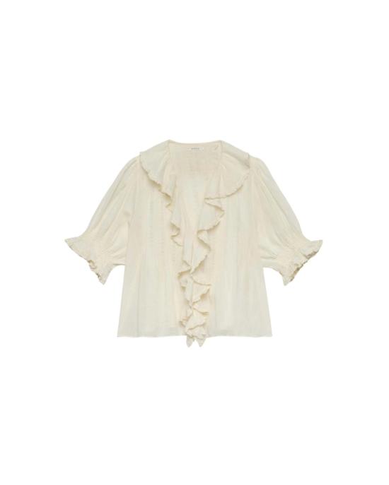  도엔 블라우스 되엔 앙리 탑 크림 시트론