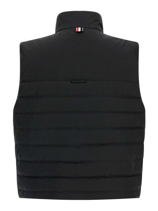 톰브라운 샤이니 립스탑 라이트웨이트 다운 필 4-바 베스트 MVD036XF1095001 Black - THOM BROWNE