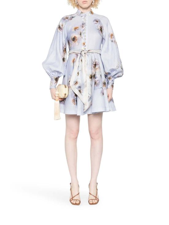 25FW 짐머만 히프노틱 버튼 미니 드레스 3970DF251LILPP White - ZIMMERMANN