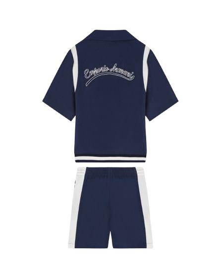 26SS [키즈] 알마니 캐주얼 세트 EB001042 AF20699 MB569 Blue - ARMANI