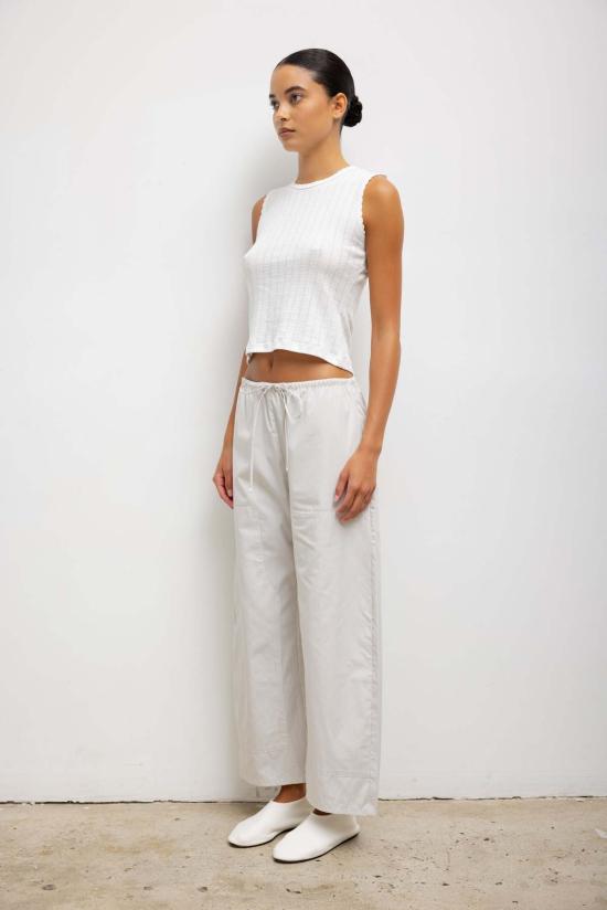  리셋 민소매 티셔츠 레셋 포인텔 슬리브리스 크루 탑 - LESET