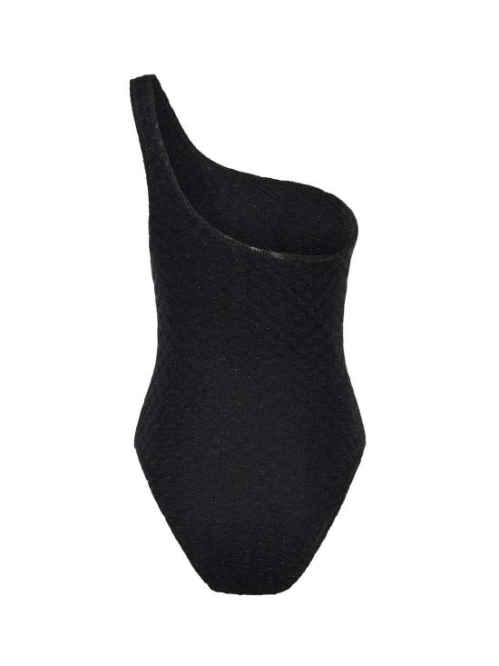  미소니 원피스 수영복 미쏘니 라메 비스코스 원숄더  블랙 - MISSONI