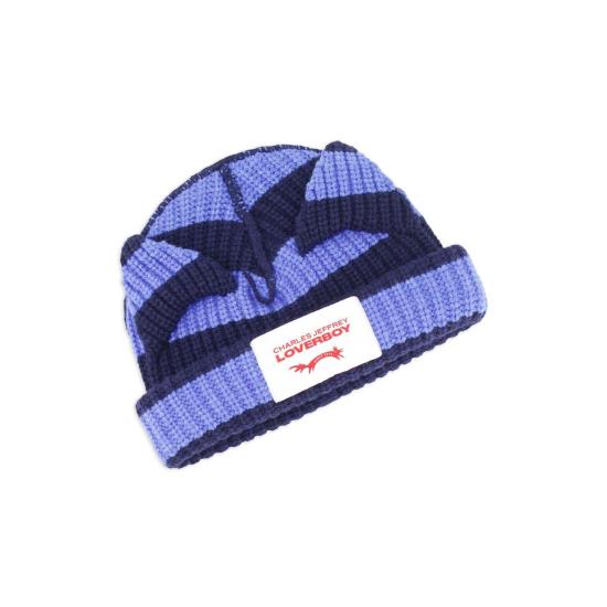  찰스 제프리 러버보이 모자 찰스 제프리 청키 이어 스트라이프 비니 블루 - CHARLES JEFFREY LOVERBOY