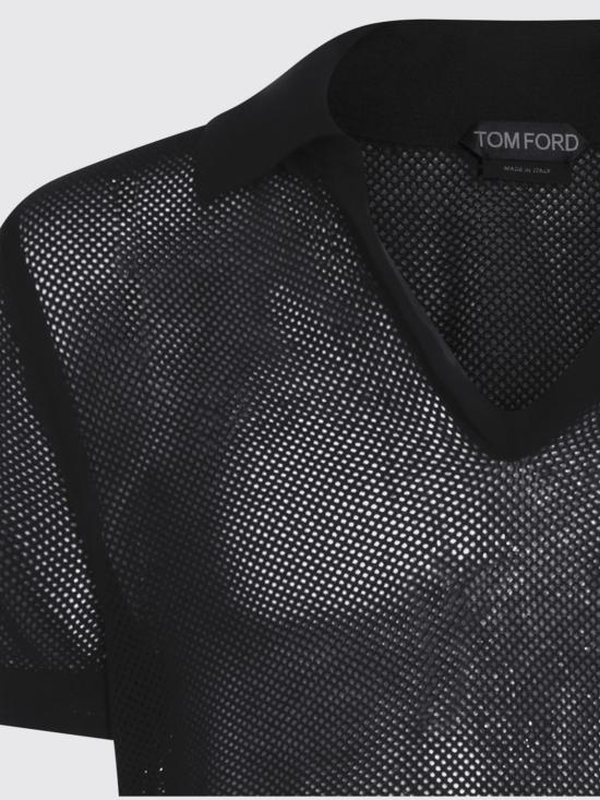 26SS 톰포드 폴로 티셔츠 KPS040YMC046 NAA Black - TOMFORD