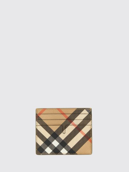 26SS 버버리 체크 샌돈 카드 홀더 월렛 8112305 Beige - BURBERRY