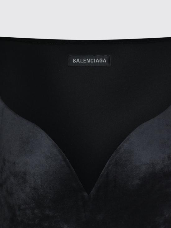26SS 발렌시아가 스윗하트 드레스 857335TTV07 1000 Black - BALENCIAGA