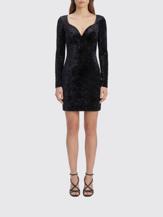 26SS 발렌시아가 스윗하트 드레스 857335TTV07 1000 Black