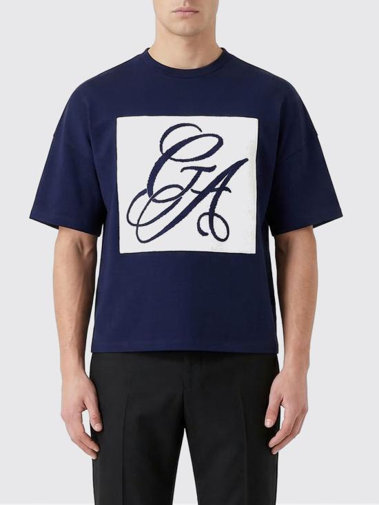 26SS 조르지오 아르마니 반팔 티셔츠 GM003601TE21047 UB102 Navy - GIORGIO ARMANI