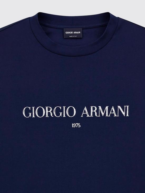 26SS 조르지오 아르마니 반팔 티셔츠 GM003613TE10629 UB100 Blue - GIORGIO ARMANI