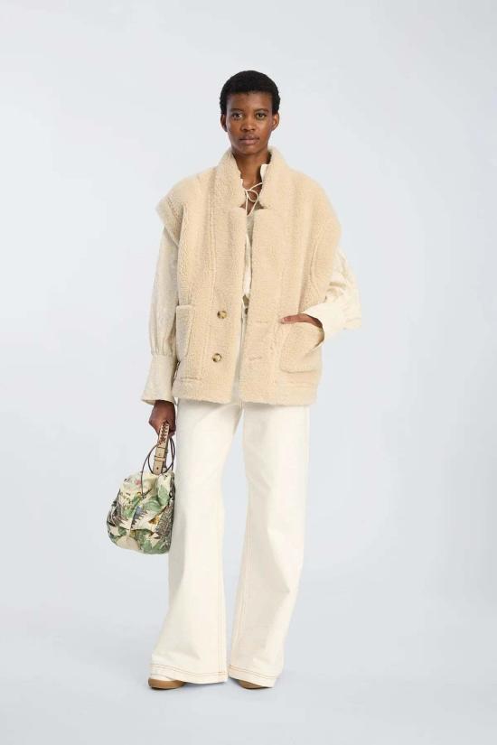  문테 코트 Munthe Bikaly 양면 양털 조끼 - MUNTHE