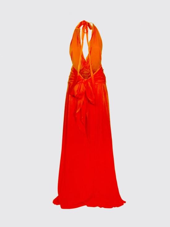 26SS 블루마린 롱 원피스 2A803A N0216 Orange - BLUMARINE