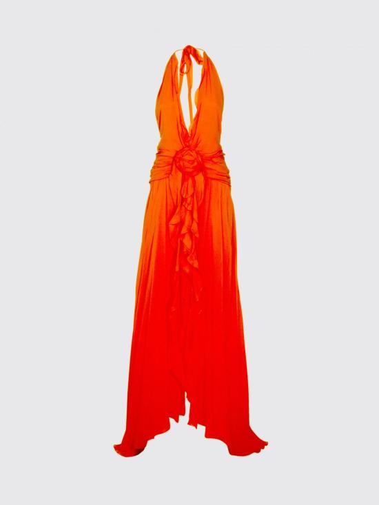 26SS 블루마린 롱 원피스 2A803A N0216 Orange - BLUMARINE